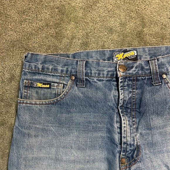 Vintage Mecca Jeans USA Baggy Hip Hop  Denim Y2K Pants Mens Size 34x32 Wide Leg - Picture 4 of 5